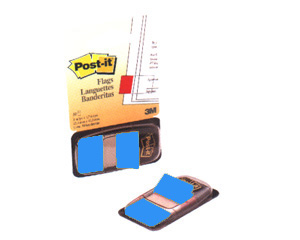 Indeksi 25.4*43.2mm, zilas, 50 lapias, Post-it